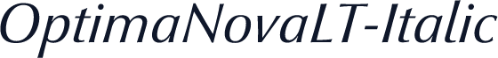 OptimaNovaLT-Italic