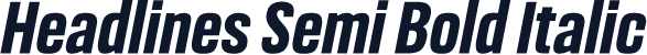 Headlines Semi Bold Italic