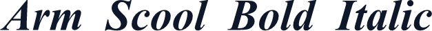 Arm Scool Bold Italic