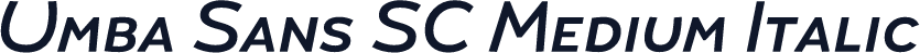 Umba Sans SC Medium Italic