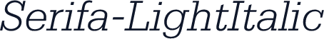 Serifa-LightItalic