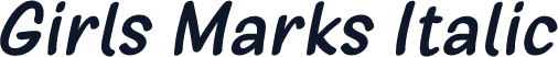 Girls Marks Italic