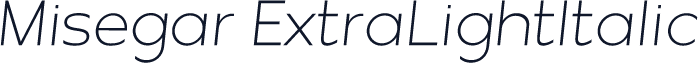 Misegar-ExtraLightItalic