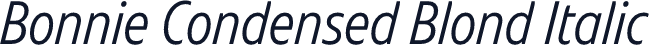 Bonnie Condensed Blond Italic
