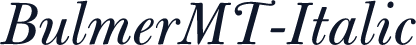 BulmerMT-Italic