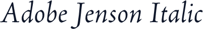 Adobe Jenson Italic