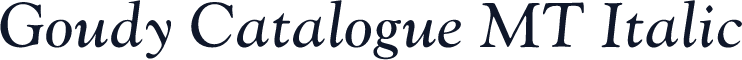 Goudy Catalogue MT Italic