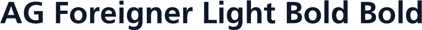 AG Foreigner Light Bold Bold