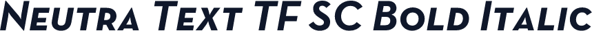Neutra Text TF SC Bold Italic