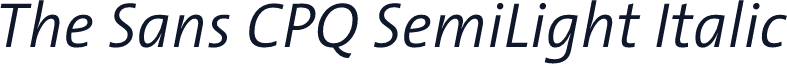 The Sans CPQ SemiLight Italic