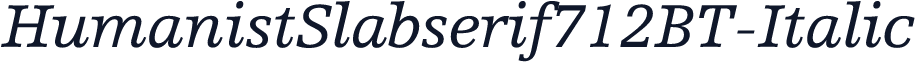HumanistSlabserif712BT-Italic