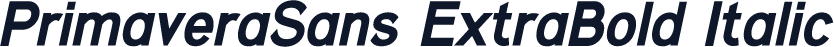 PrimaveraSans ExtraBold Italic