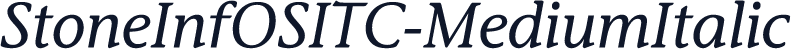 StoneInfOSITC-MediumItalic