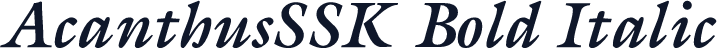 AcanthusSSK Bold Italic