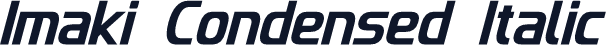 Imaki Condensed Italic