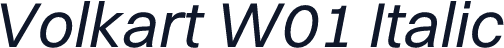Volkart W01 Italic