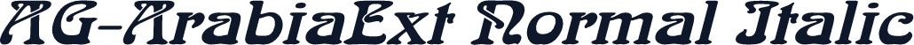 AG-ArabiaExt Normal Italic