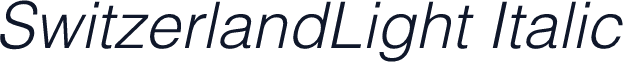 SwitzerlandLight Italic
