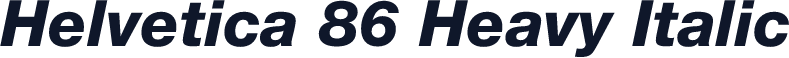 Helvetica 86 Heavy Italic