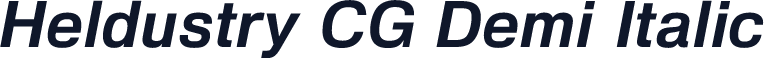 Heldustry CG Demi Italic