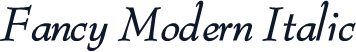 Fancy Modern Italic