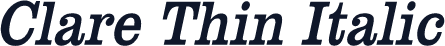 Clare Thin Italic