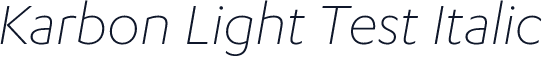 Karbon Light Test Italic