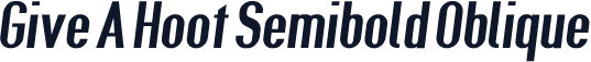Give A Hoot Semibold Oblique