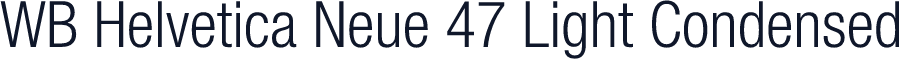 WB Helvetica Neue 47 Light Condensed