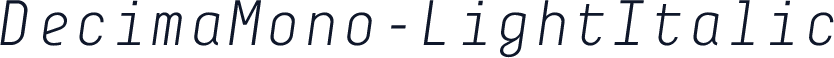 DecimaMono-LightItalic
