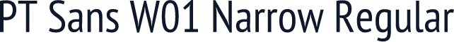 PT Sans W01 Narrow Regular
