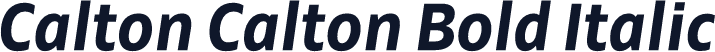 Calton Calton Bold Italic