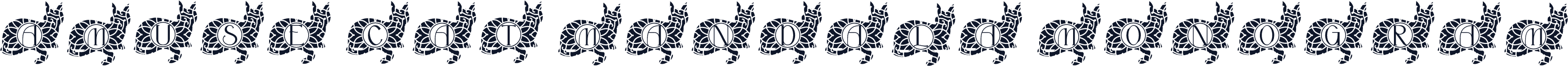 Amuse Cat Mandala Monogram