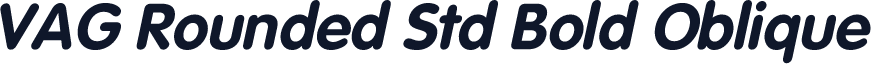 VAG Rounded Std Bold Oblique