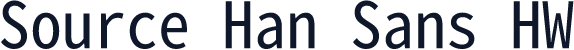 Source Han Sans HW
