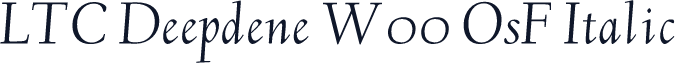 LTC Deepdene W00 OsF Italic