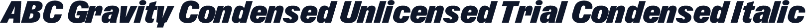 ABC Gravity Condensed Unlicensed Trial Condensed Italic