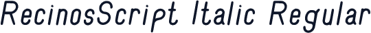 RecinosScript Italic Regular