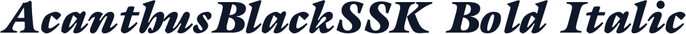 AcanthusBlackSSK Bold Italic