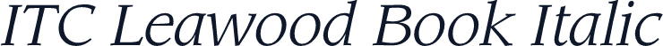 ITC Leawood Book Italic