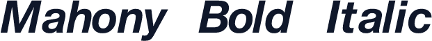 Mahony Bold Italic