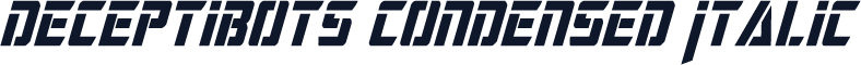 Deceptibots Condensed Italic