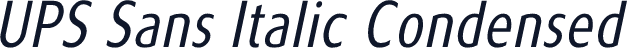 UPS Sans Italic Condensed