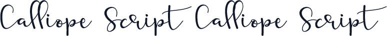 Calliope Script Calliope Script