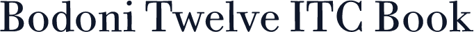 Bodoni Twelve ITC Book
