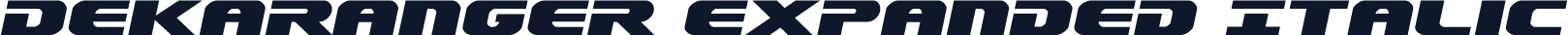 Dekaranger Expanded Italic