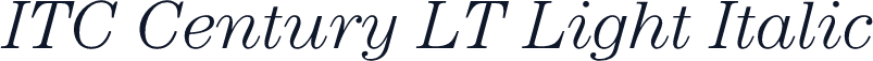 ITC Century LT Light Italic