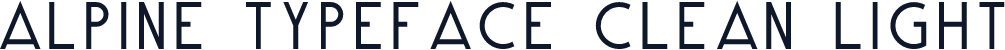 Alpine Typeface Clean Light