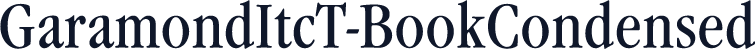 GaramondItcT-BookCondensed
