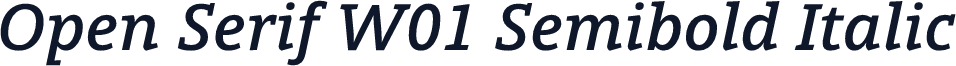 Open Serif W01 Semibold Italic